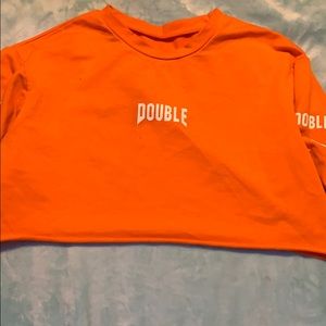 Orange cropped sweatshirt